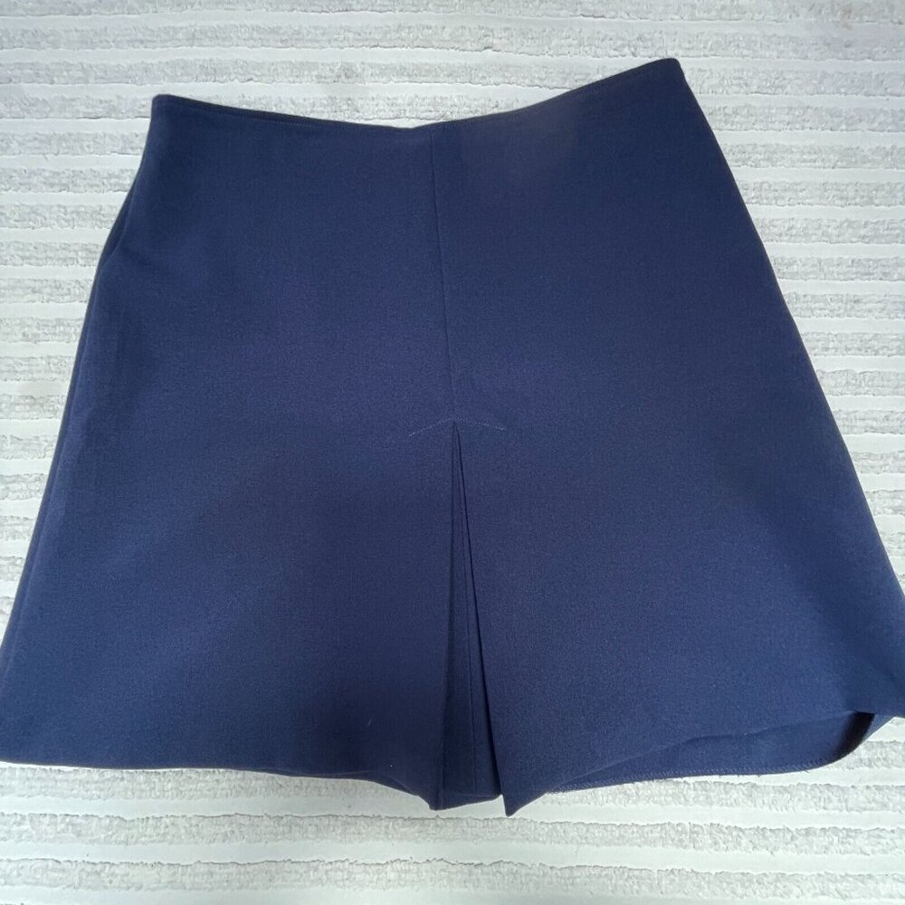 United Colors of Benetton Womens Straight Skirt Size 44 Blue Back Zip Pockets